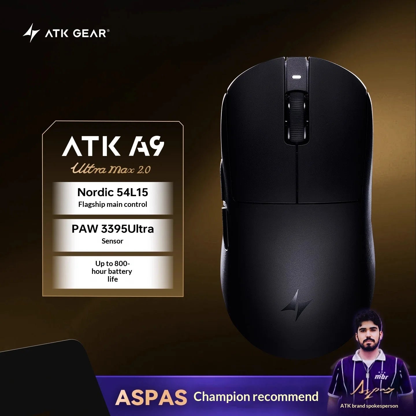 Souris de jeu sans fil ATK DragonFly A9 Air Ultimate PAW3950 Ultra 42000DPI 750IPS 8KHz RGB ergonomique pour Windows MacOs PC Cadeaux - FATAONSouris de jeu sans fil ATK DragonFly A9 Air Ultimate PAW3950 Ultra 42000DPI 750IPS 8KHz RGB ergonomique pour Windows MacOs PC CadeauxProductivité & OrganisationFATAON