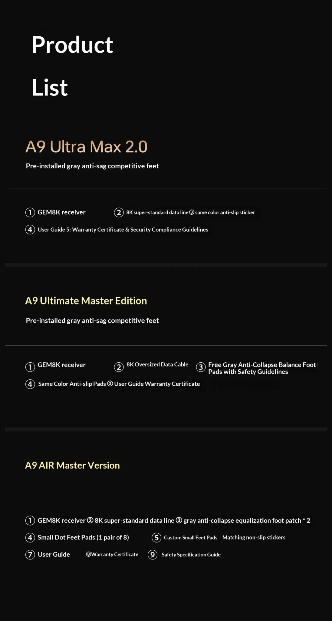 Souris de jeu sans fil ATK DragonFly A9 Air Ultimate PAW3950 Ultra 42000DPI 750IPS 8KHz RGB ergonomique pour Windows MacOs PC Cadeaux - FATAONSouris de jeu sans fil ATK DragonFly A9 Air Ultimate PAW3950 Ultra 42000DPI 750IPS 8KHz RGB ergonomique pour Windows MacOs PC CadeauxProductivité & OrganisationFATAON