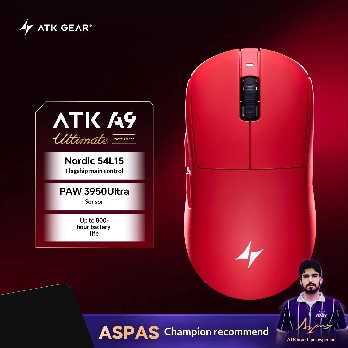 Souris de jeu sans fil ATK DragonFly A9 Air Ultimate PAW3950 Ultra 42000DPI 750IPS 8KHz RGB ergonomique pour Windows MacOs PC Cadeaux - FATAONSouris de jeu sans fil ATK DragonFly A9 Air Ultimate PAW3950 Ultra 42000DPI 750IPS 8KHz RGB ergonomique pour Windows MacOs PC CadeauxProductivité & OrganisationFATAON