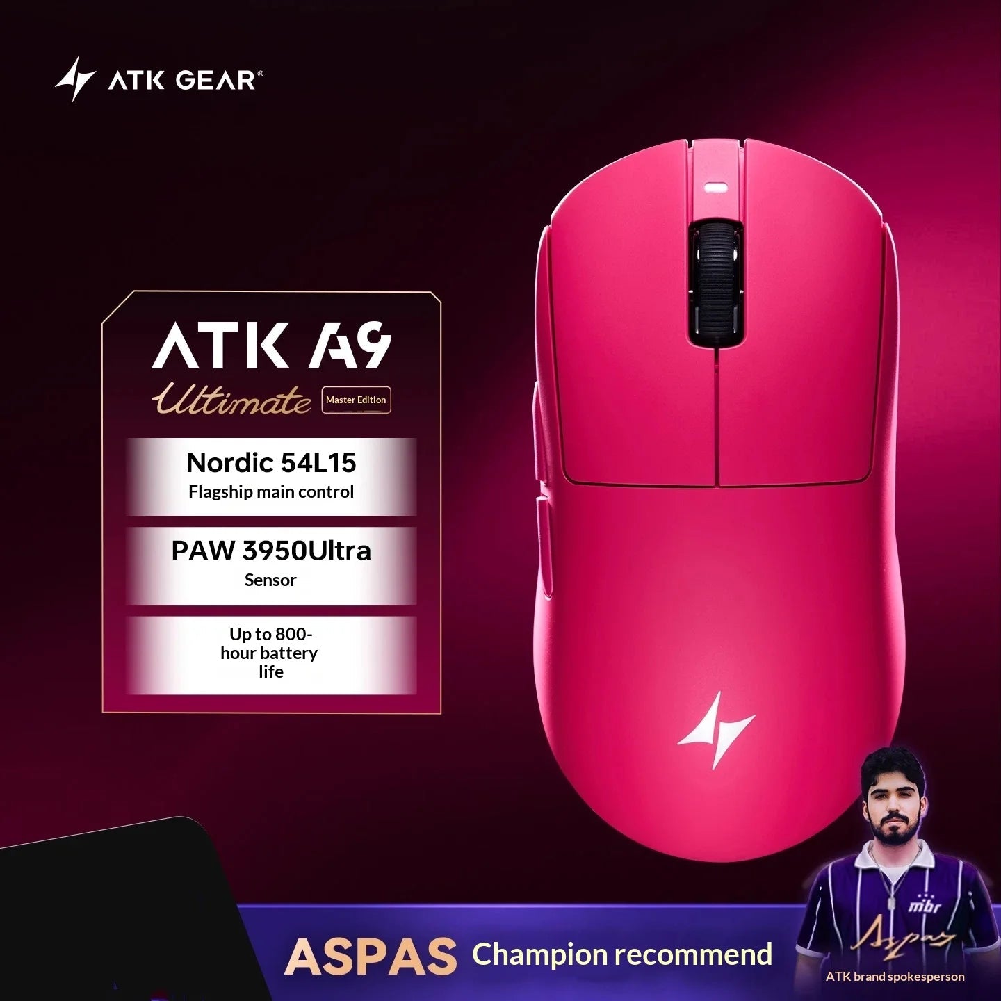 Souris de jeu sans fil ATK DragonFly A9 Air Ultimate PAW3950 Ultra 42000DPI 750IPS 8KHz RGB ergonomique pour Windows MacOs PC Cadeaux - FATAONSouris de jeu sans fil ATK DragonFly A9 Air Ultimate PAW3950 Ultra 42000DPI 750IPS 8KHz RGB ergonomique pour Windows MacOs PC CadeauxProductivité & OrganisationFATAON