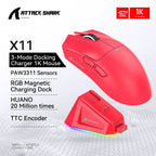 Souris de jeu sans fil ATTACK SHARK X11, capteur PAW3311, 22000 DPI, 3 modes, filaire, 2.4G BT, 280 mAh, souris rechargeable - FATAONSouris de jeu sans fil ATTACK SHARK X11, capteur PAW3311, 22000 DPI, 3 modes, filaire, 2.4G BT, 280 mAh, souris rechargeableProductivité & OrganisationFATAON