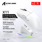 Souris de jeu sans fil ATTACK SHARK X11, capteur PAW3311, 22000 DPI, 3 modes, filaire, 2.4G BT, 280 mAh, souris rechargeable - FATAONSouris de jeu sans fil ATTACK SHARK X11, capteur PAW3311, 22000 DPI, 3 modes, filaire, 2.4G BT, 280 mAh, souris rechargeableProductivité & OrganisationFATAON