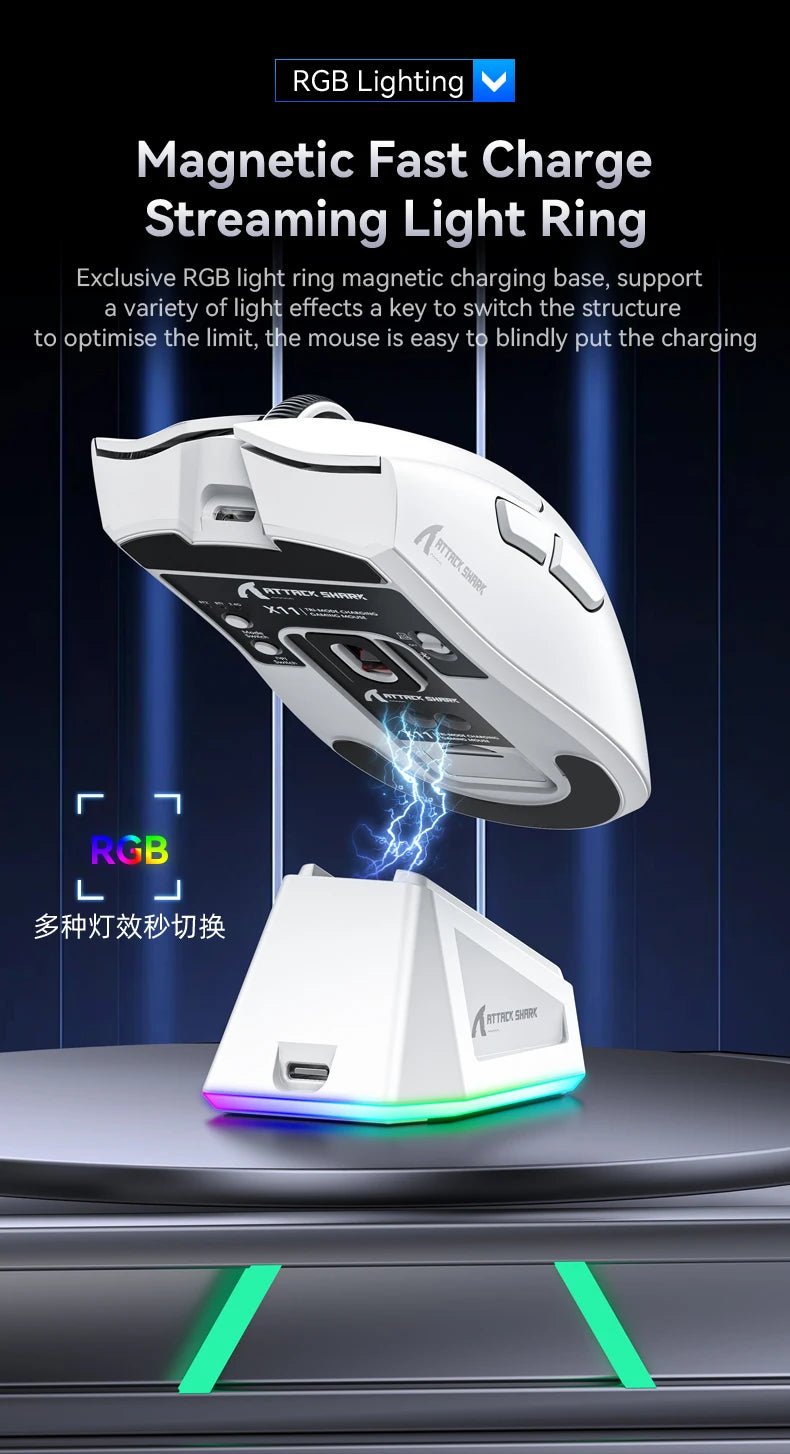 Souris de jeu sans fil ATTACK SHARK X11, capteur PAW3311, 22000 DPI, 3 modes, filaire, 2.4G BT, 280 mAh, souris rechargeable - FATAONSouris de jeu sans fil ATTACK SHARK X11, capteur PAW3311, 22000 DPI, 3 modes, filaire, 2.4G BT, 280 mAh, souris rechargeableProductivité & OrganisationFATAON