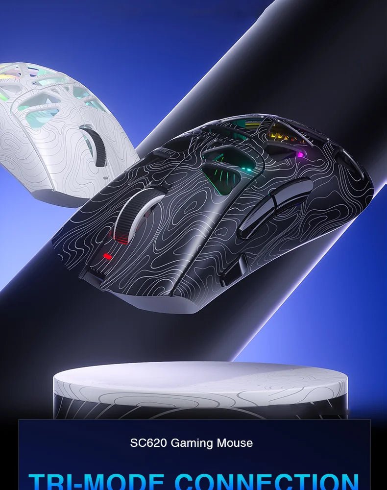 Souris de jeu sans fil AULA SC620, design léger, effets lumineux multiples, bouton de tir personnalisable, détection de mouvement optique - FATAONSouris de jeu sans fil AULA SC620, design léger, effets lumineux multiples, bouton de tir personnalisable, détection de mouvement optiqueProductivité & OrganisationFATAON