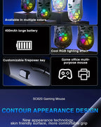 Souris de jeu sans fil AULA SC620, design léger, effets lumineux multiples, bouton de tir personnalisable, détection de mouvement optique - FATAONSouris de jeu sans fil AULA SC620, design léger, effets lumineux multiples, bouton de tir personnalisable, détection de mouvement optiqueProductivité & OrganisationFATAON