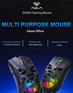 Souris de jeu sans fil AULA SC620, design léger, effets lumineux multiples, bouton de tir personnalisable, détection de mouvement optique - FATAONSouris de jeu sans fil AULA SC620, design léger, effets lumineux multiples, bouton de tir personnalisable, détection de mouvement optiqueProductivité & OrganisationFATAON