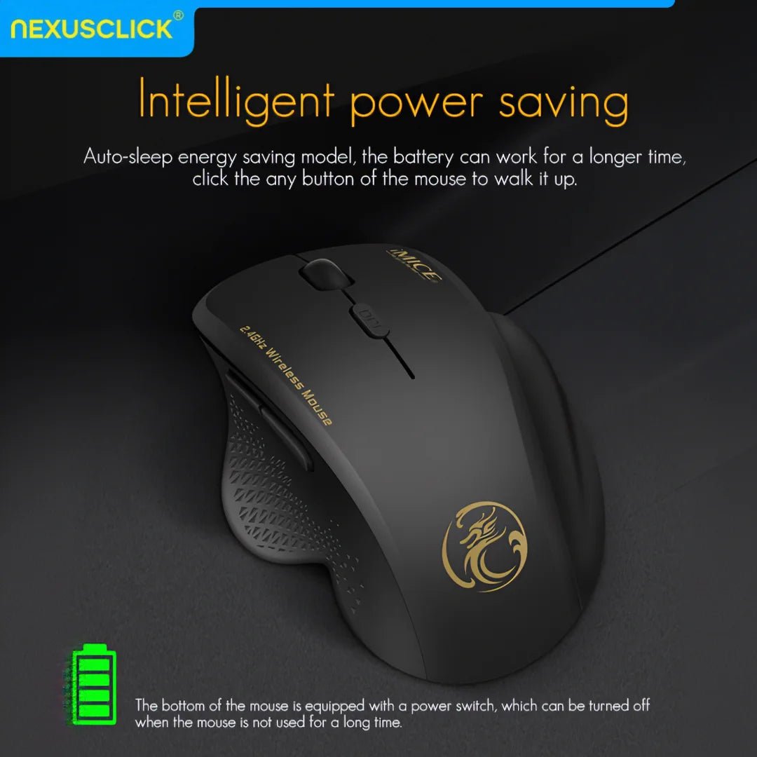 Souris sans fil NexusClick 2.4G à clic silencieux, 3 DPI réglables, 6 boutons, économie d'énergie, USB Plug and Play, pour ordinateur portable, bureau, jeux - FATAONSouris sans fil NexusClick 2.4G à clic silencieux, 3 DPI réglables, 6 boutons, économie d'énergie, USB Plug and Play, pour ordinateur portable, bureau, jeuxProductivité & OrganisationFATAON
