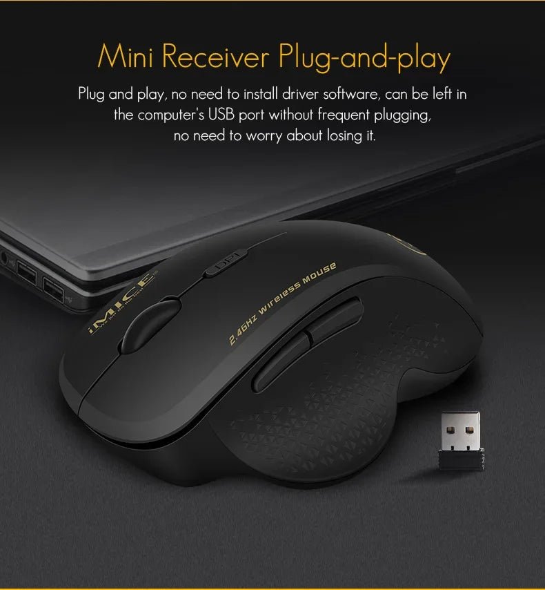 Souris sans fil NexusClick 2.4G à clic silencieux, 3 DPI réglables, 6 boutons, économie d'énergie, USB Plug and Play, pour ordinateur portable, bureau, jeux - FATAONSouris sans fil NexusClick 2.4G à clic silencieux, 3 DPI réglables, 6 boutons, économie d'énergie, USB Plug and Play, pour ordinateur portable, bureau, jeuxProductivité & OrganisationFATAON