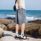 Star Pattern Denim Shorts Men's Summer 2026 New Retro All-match Straight Loose Casual Five-point Pants - FATAONStar Pattern Denim Shorts Men's Summer 2026 New Retro All-match Straight Loose Casual Five-point PantsMode HommeFATAON