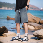 Star Pattern Denim Shorts Men's Summer 2026 New Retro All-match Straight Loose Casual Five-point Pants - FATAONStar Pattern Denim Shorts Men's Summer 2026 New Retro All-match Straight Loose Casual Five-point PantsMode HommeFATAON
