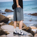 Star Pattern Denim Shorts Men's Summer 2026 New Retro All-match Straight Loose Casual Five-point Pants - FATAONStar Pattern Denim Shorts Men's Summer 2026 New Retro All-match Straight Loose Casual Five-point PantsMode HommeFATAON
