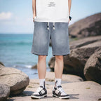 Star Pattern Denim Shorts Men's Summer 2026 New Retro All-match Straight Loose Casual Five-point Pants - FATAONStar Pattern Denim Shorts Men's Summer 2026 New Retro All-match Straight Loose Casual Five-point PantsMode HommeFATAON