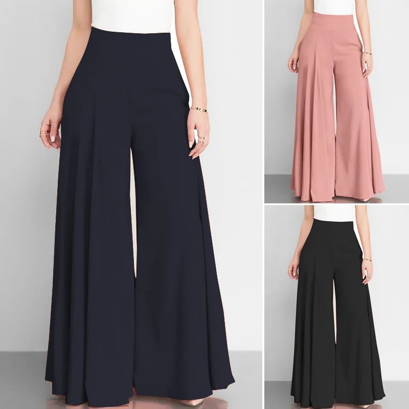 Stock Foreign Trade 2025 EBay AliExpress Wish Spring OL Women's Solid Color High Waist Loose Wide-leg Vintage Casual Pants - FATAONStock Foreign Trade 2025 EBay AliExpress Wish Spring OL Women's Solid Color High Waist Loose Wide-leg Vintage Casual PantsMode FemmeFATAON