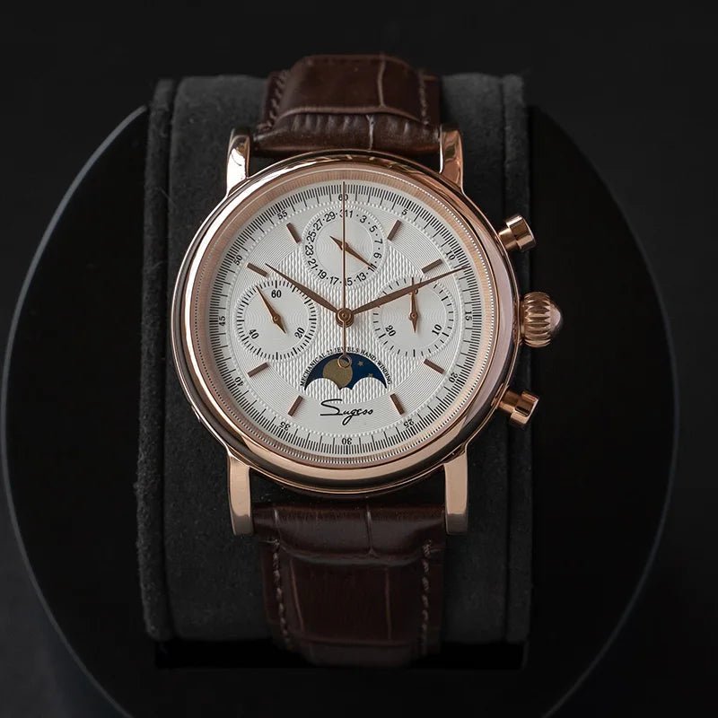 Sugess – montre-bracelet pour hommes, ST1908, mouvement à col de cygne, chronographe mécanique, véritable calendrier de phase de lune, cuir Vintage, nouveau 2026 - FATAONSugess – montre-bracelet pour hommes, ST1908, mouvement à col de cygne, chronographe mécanique, véritable calendrier de phase de lune, cuir Vintage, nouveau 2026Mode HommeFATAON
