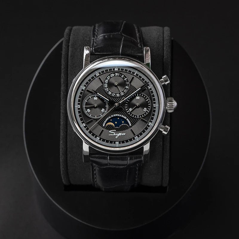 Sugess – montre-bracelet pour hommes, ST1908, mouvement à col de cygne, chronographe mécanique, véritable calendrier de phase de lune, cuir Vintage, nouveau 2026 - FATAONSugess – montre-bracelet pour hommes, ST1908, mouvement à col de cygne, chronographe mécanique, véritable calendrier de phase de lune, cuir Vintage, nouveau 2026Mode HommeFATAON