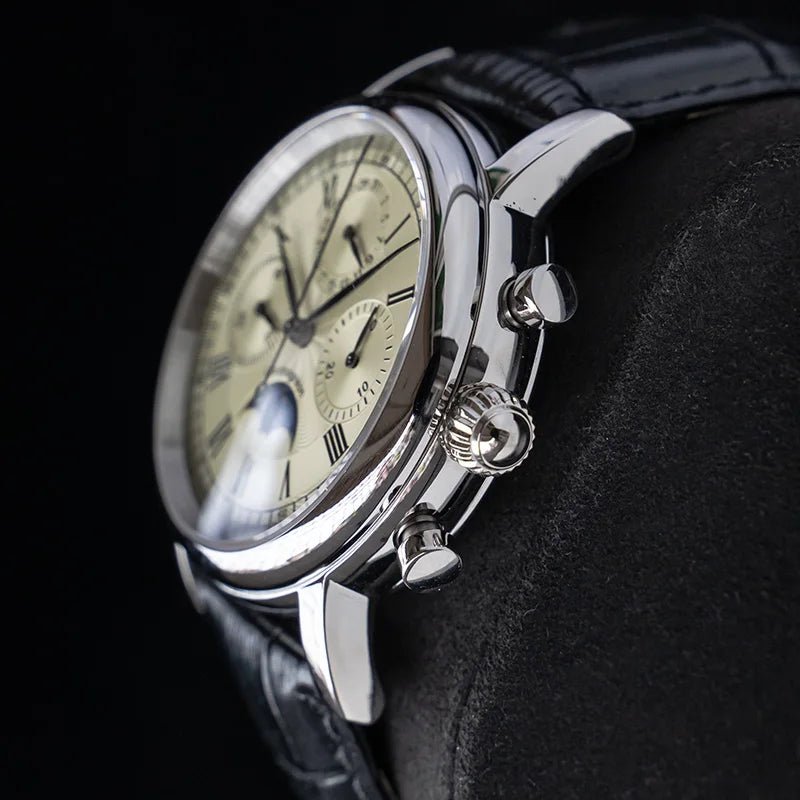 Sugess – montre-bracelet pour hommes, ST1908, mouvement à col de cygne, chronographe mécanique, véritable calendrier de phase de lune, cuir Vintage, nouveau 2026 - FATAONSugess – montre-bracelet pour hommes, ST1908, mouvement à col de cygne, chronographe mécanique, véritable calendrier de phase de lune, cuir Vintage, nouveau 2026Mode HommeFATAON