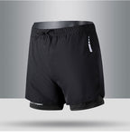 Summer American Sports Shorts Men's Basketball Training Tight Running Shorts Quick-drying Fake Two-piece But Knee Fitness Pants - FATAONSummer American Sports Shorts Men's Basketball Training Tight Running Shorts Quick-drying Fake Two-piece But Knee Fitness PantsMode HommeFATAON