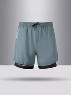 Summer American Sports Shorts Men's Basketball Training Tight Running Shorts Quick-drying Fake Two-piece But Knee Fitness Pants - FATAONSummer American Sports Shorts Men's Basketball Training Tight Running Shorts Quick-drying Fake Two-piece But Knee Fitness PantsMode HommeFATAON