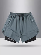 Summer American Sports Shorts Men's Basketball Training Tight Running Shorts Quick-drying Fake Two-piece But Knee Fitness Pants - FATAONSummer American Sports Shorts Men's Basketball Training Tight Running Shorts Quick-drying Fake Two-piece But Knee Fitness PantsMode HommeFATAON