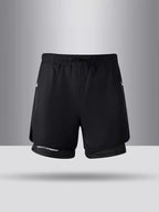 Summer American Sports Shorts Men's Basketball Training Tight Running Shorts Quick-drying Fake Two-piece But Knee Fitness Pants - FATAONSummer American Sports Shorts Men's Basketball Training Tight Running Shorts Quick-drying Fake Two-piece But Knee Fitness PantsMode HommeFATAON