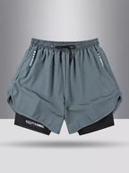 Summer American Sports Shorts Men's Basketball Training Tight Running Shorts Quick-drying Fake Two-piece But Knee Fitness Pants - FATAONSummer American Sports Shorts Men's Basketball Training Tight Running Shorts Quick-drying Fake Two-piece But Knee Fitness PantsMode HommeFATAON