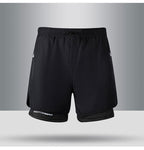 Summer American Sports Shorts Men's Basketball Training Tight Running Shorts Quick-drying Fake Two-piece But Knee Fitness Pants - FATAONSummer American Sports Shorts Men's Basketball Training Tight Running Shorts Quick-drying Fake Two-piece But Knee Fitness PantsMode HommeFATAON