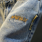 Summer Casual Shorts Men's plus size Light Color Five-point Jeans Trendy Embroidered High-end Men's Straight Pants - FATAONSummer Casual Shorts Men's plus size Light Color Five-point Jeans Trendy Embroidered High-end Men's Straight PantsMode HommeFATAON
