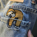 Summer Casual Shorts Men's plus size Light Color Five-point Jeans Trendy Embroidered High-end Men's Straight Pants - FATAONSummer Casual Shorts Men's plus size Light Color Five-point Jeans Trendy Embroidered High-end Men's Straight PantsMode HommeFATAON