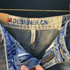 Summer Casual Shorts Men's plus size Light Color Five-point Jeans Trendy Embroidered High-end Men's Straight Pants - FATAONSummer Casual Shorts Men's plus size Light Color Five-point Jeans Trendy Embroidered High-end Men's Straight PantsMode HommeFATAON