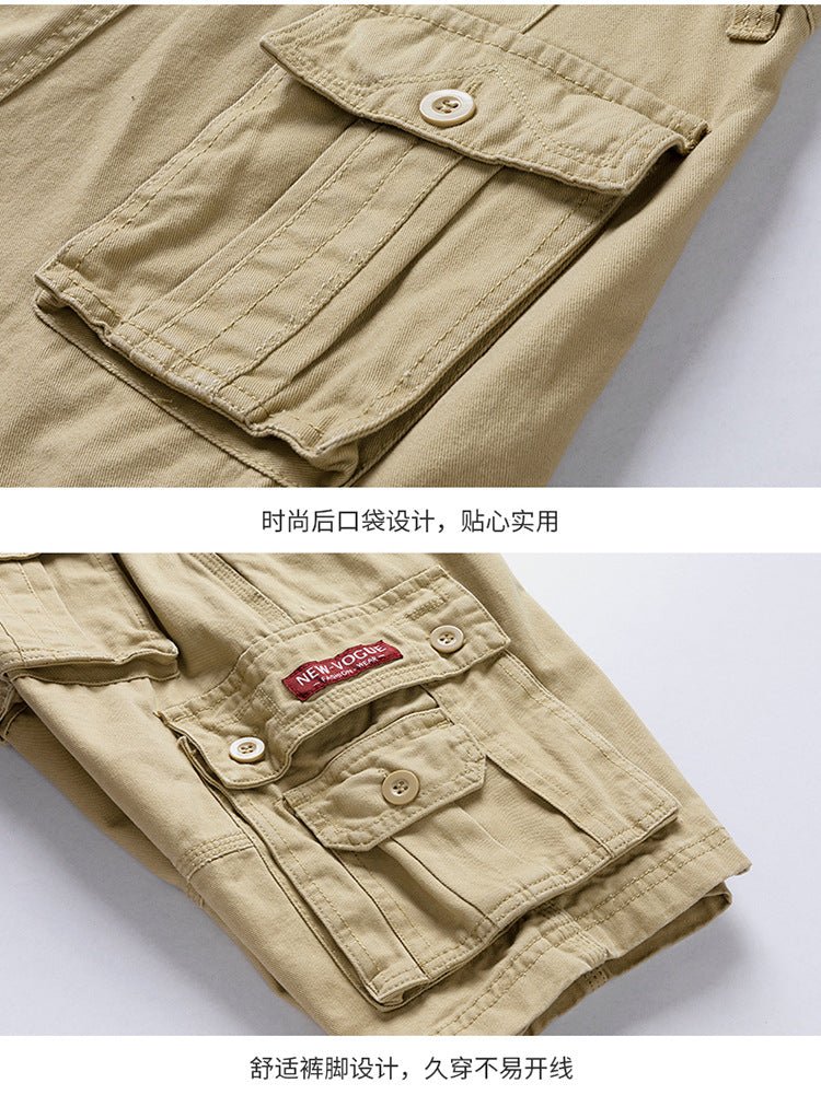 Summer Men's Fashionable Multi-Pocket Workwear Shorts Thin Casual Fashion 95555 Cross-Border for Amazon - FATAONSummer Men's Fashionable Multi-Pocket Workwear Shorts Thin Casual Fashion 95555 Cross-Border for AmazonMode HommeFATAON