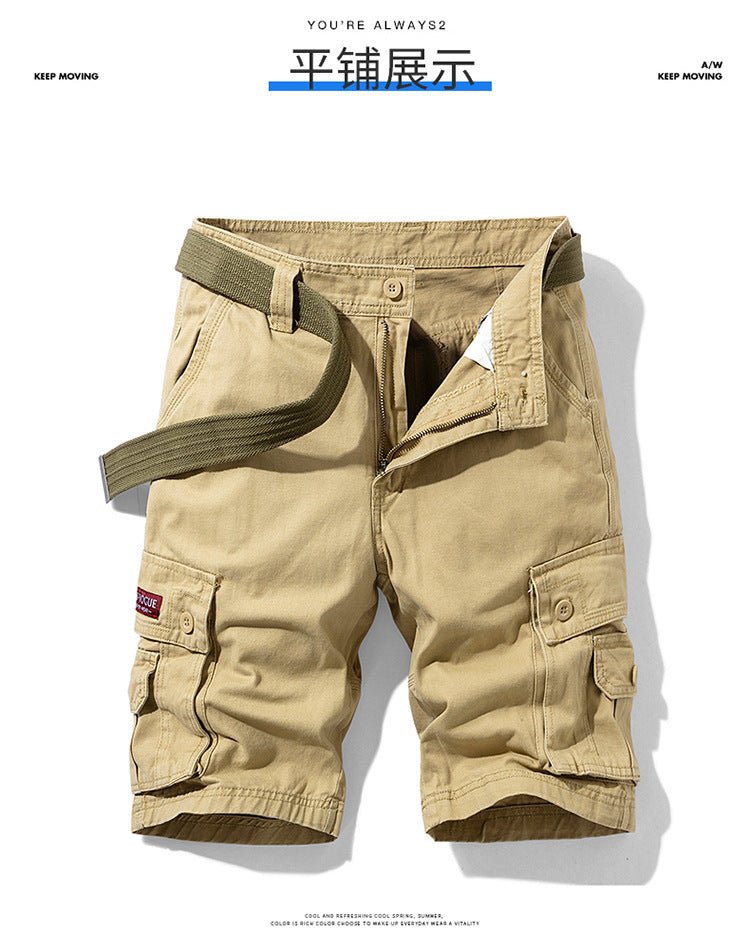 Summer Men's Fashionable Multi-Pocket Workwear Shorts Thin Casual Fashion 95555 Cross-Border for Amazon - FATAONSummer Men's Fashionable Multi-Pocket Workwear Shorts Thin Casual Fashion 95555 Cross-Border for AmazonMode HommeFATAON