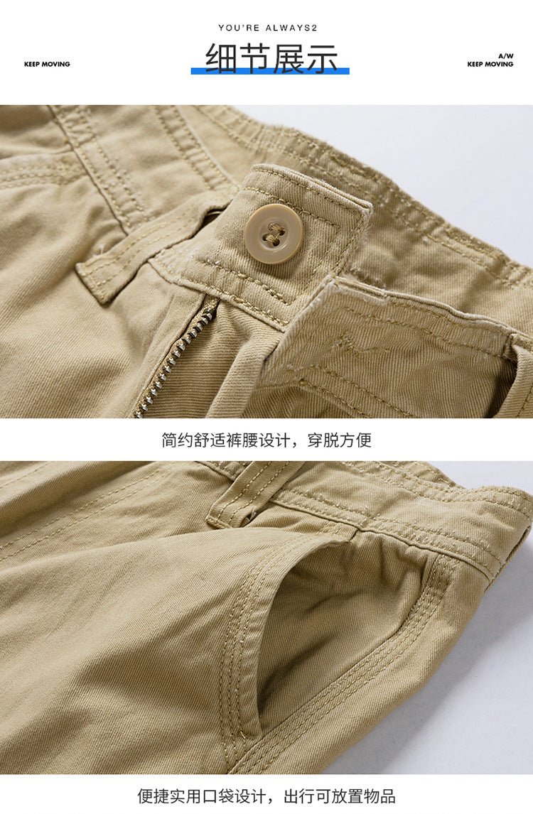 Summer Men's Fashionable Multi-Pocket Workwear Shorts Thin Casual Fashion 95555 Cross-Border for Amazon - FATAONSummer Men's Fashionable Multi-Pocket Workwear Shorts Thin Casual Fashion 95555 Cross-Border for AmazonMode HommeFATAON