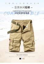 Summer Men's Fashionable Multi-Pocket Workwear Shorts Thin Casual Fashion 95555 Cross-Border for Amazon - FATAONSummer Men's Fashionable Multi-Pocket Workwear Shorts Thin Casual Fashion 95555 Cross-Border for AmazonMode HommeFATAON