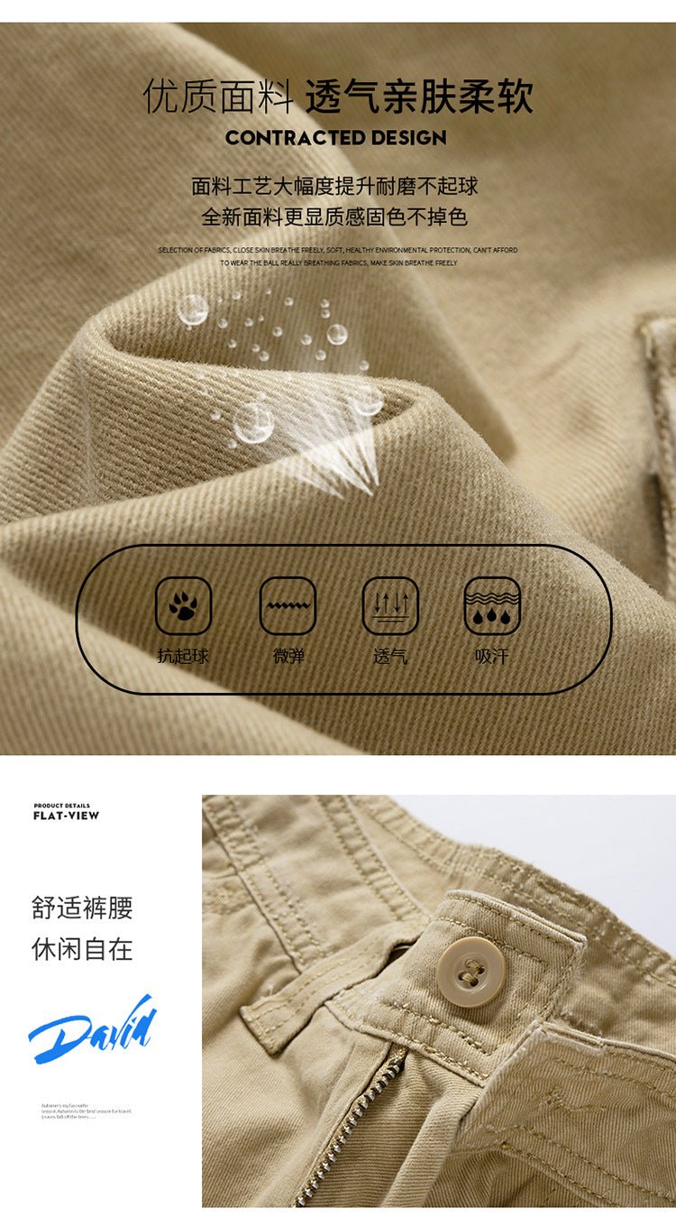 Summer Men's Fashionable Multi-Pocket Workwear Shorts Thin Casual Fashion 95555 Cross-Border for Amazon - FATAONSummer Men's Fashionable Multi-Pocket Workwear Shorts Thin Casual Fashion 95555 Cross-Border for AmazonMode HommeFATAON