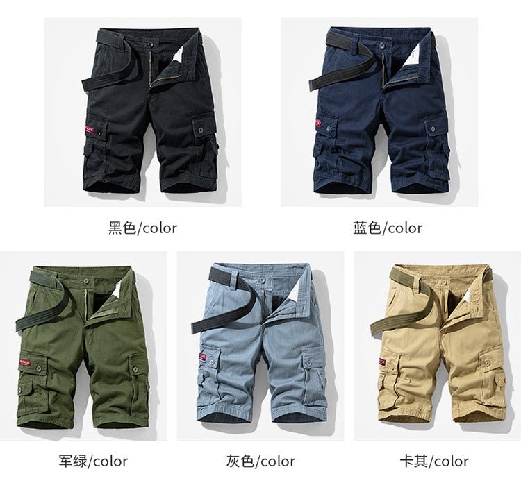 Summer Men's Fashionable Multi-Pocket Workwear Shorts Thin Casual Fashion 95555 Cross-Border for Amazon - FATAONSummer Men's Fashionable Multi-Pocket Workwear Shorts Thin Casual Fashion 95555 Cross-Border for AmazonMode HommeFATAON