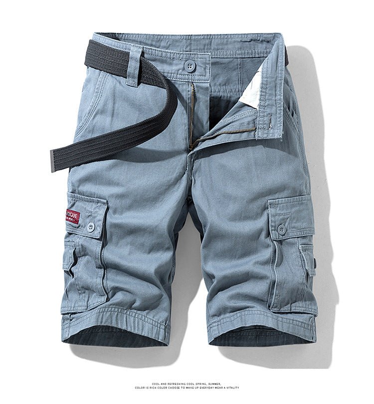 Summer Men's Fashionable Multi-Pocket Workwear Shorts Thin Casual Fashion 95555 Cross-Border for Amazon - FATAONSummer Men's Fashionable Multi-Pocket Workwear Shorts Thin Casual Fashion 95555 Cross-Border for AmazonMode HommeFATAON