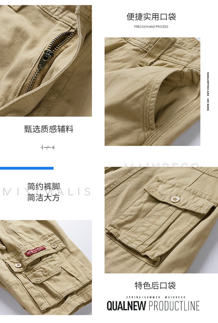 Summer Men's Fashionable Multi-Pocket Workwear Shorts Thin Casual Fashion 95555 Cross-Border for Amazon - FATAONSummer Men's Fashionable Multi-Pocket Workwear Shorts Thin Casual Fashion 95555 Cross-Border for AmazonMode HommeFATAON