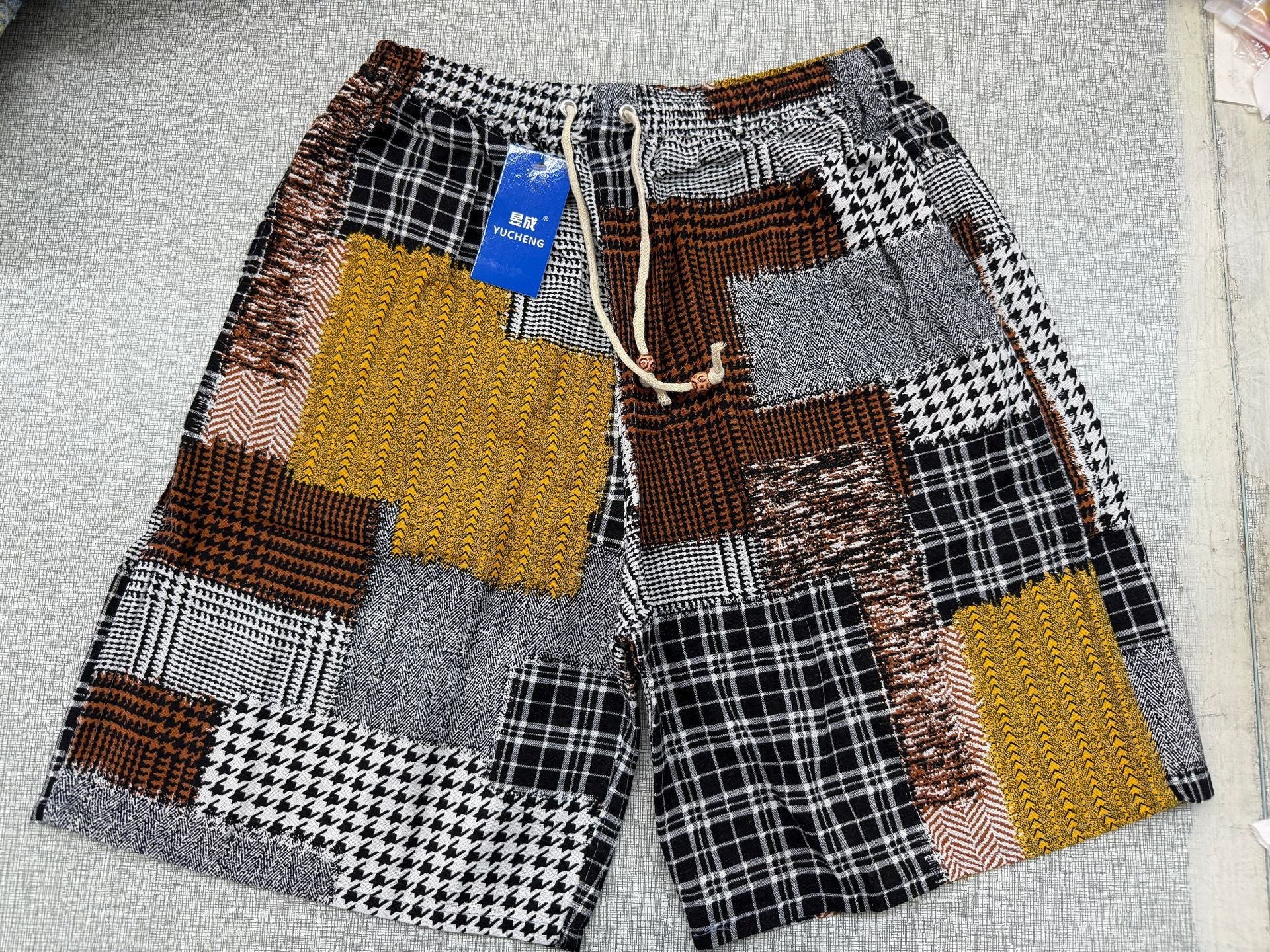 Summer new cotton and linen printed five-point men's beach pants casual sports loose plus size shorts men's thin fashion - FATAONSummer new cotton and linen printed five-point men's beach pants casual sports loose plus size shorts men's thin fashionMode HommeFATAON