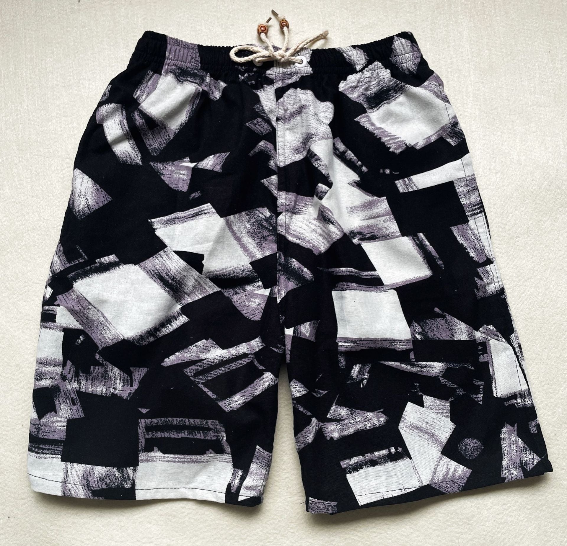 Summer new cotton and linen printed five-point men's beach pants casual sports loose plus size shorts men's thin fashion - FATAONSummer new cotton and linen printed five-point men's beach pants casual sports loose plus size shorts men's thin fashionMode HommeFATAON