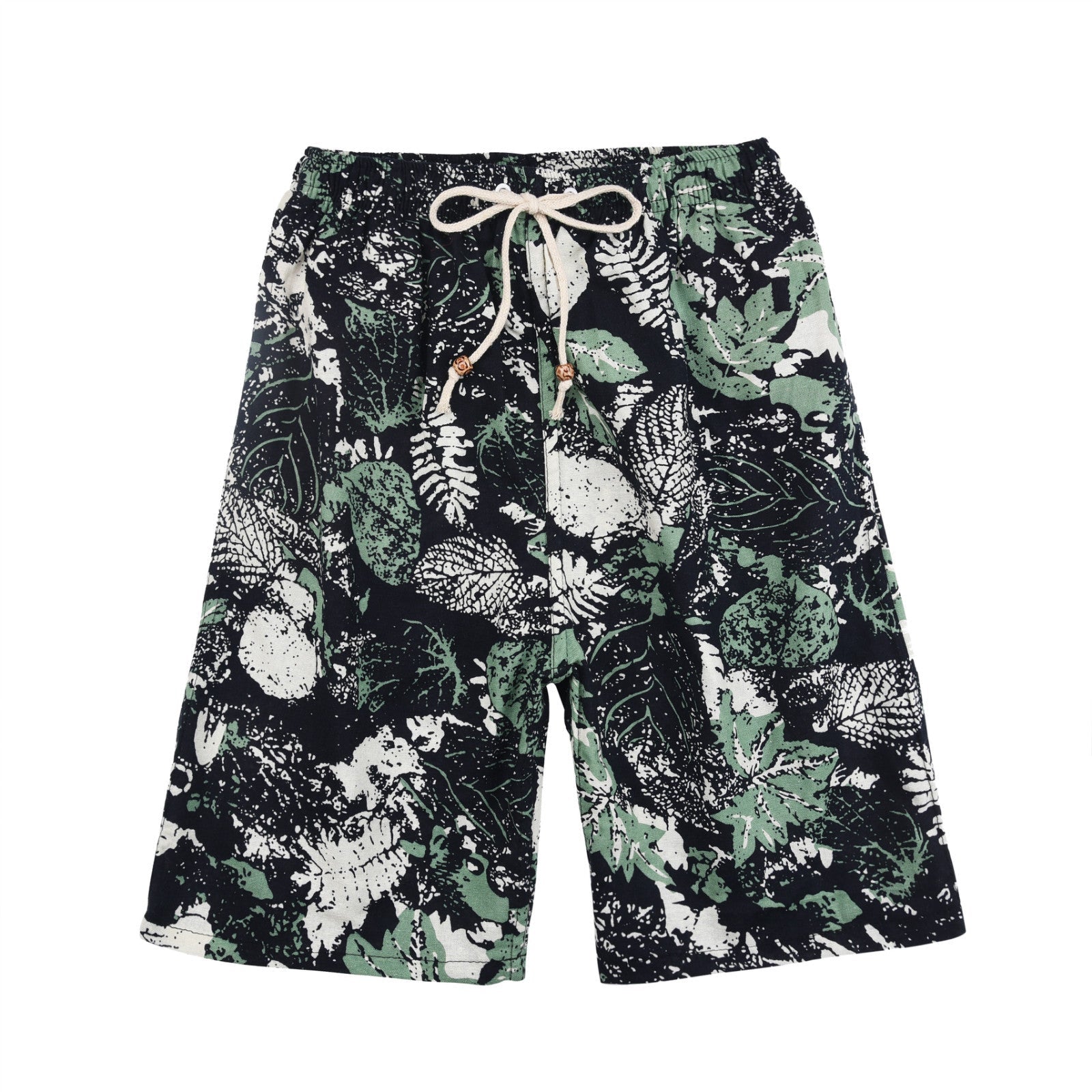 Summer new cotton and linen printed five-point men's beach pants casual sports loose plus size shorts men's thin fashion - FATAONSummer new cotton and linen printed five-point men's beach pants casual sports loose plus size shorts men's thin fashionMode HommeFATAON