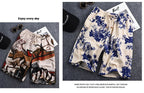 Summer new cotton and linen printed five-point men's beach pants casual sports loose plus size shorts men's thin fashion - FATAONSummer new cotton and linen printed five-point men's beach pants casual sports loose plus size shorts men's thin fashionMode HommeFATAON