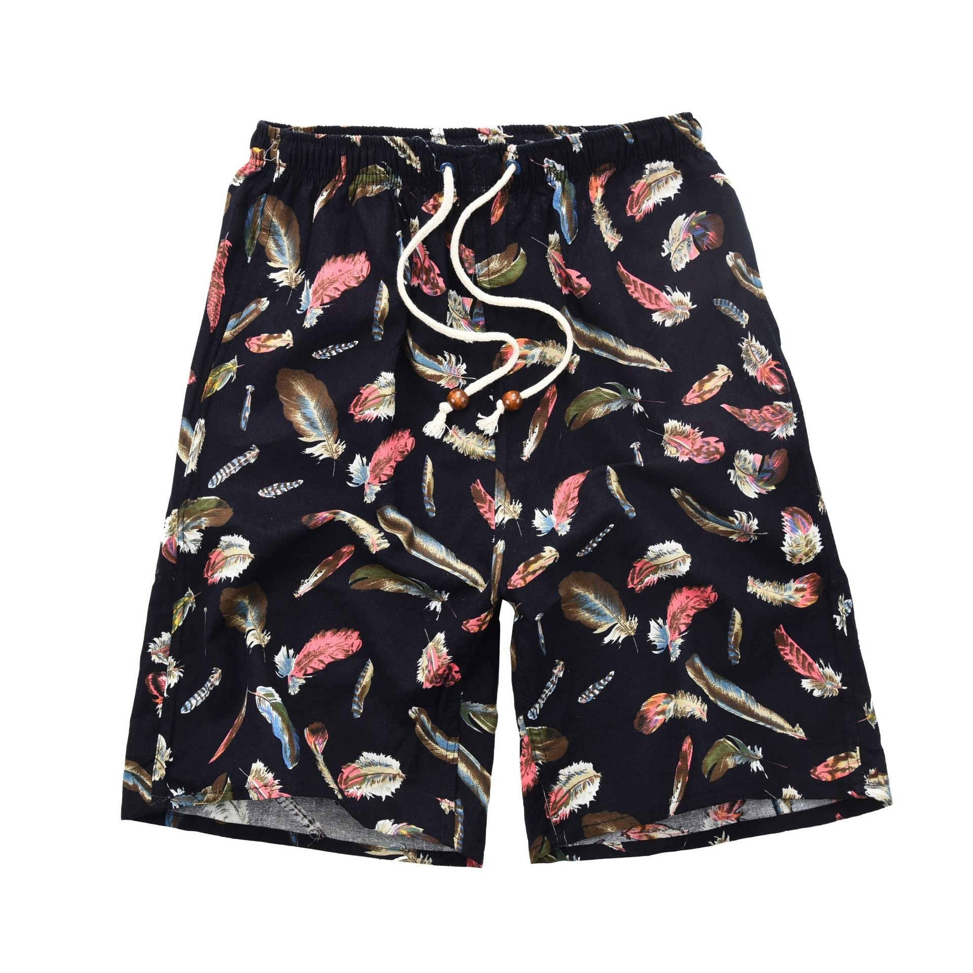 Summer new cotton and linen printed five-point men's beach pants casual sports loose plus size shorts men's thin fashion - FATAONSummer new cotton and linen printed five-point men's beach pants casual sports loose plus size shorts men's thin fashionMode HommeFATAON
