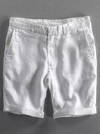 Summer Simple Elegant High Waist Solid Color Daily Fashion Workwear Casual Pants Men's Loose Lazy Wide Leg Shorts - FATAONSummer Simple Elegant High Waist Solid Color Daily Fashion Workwear Casual Pants Men's Loose Lazy Wide Leg ShortsMode HommeFATAON