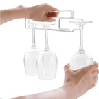 Support à verres à vin suspendu sous l'armoire de cuisine sans perçage, rangement pour verres, organiseur multifonction pour bars et restaurants - FATAONSupport à verres à vin suspendu sous l'armoire de cuisine sans perçage, rangement pour verres, organiseur multifonction pour bars et restaurantsSolutions MaisonFATAON