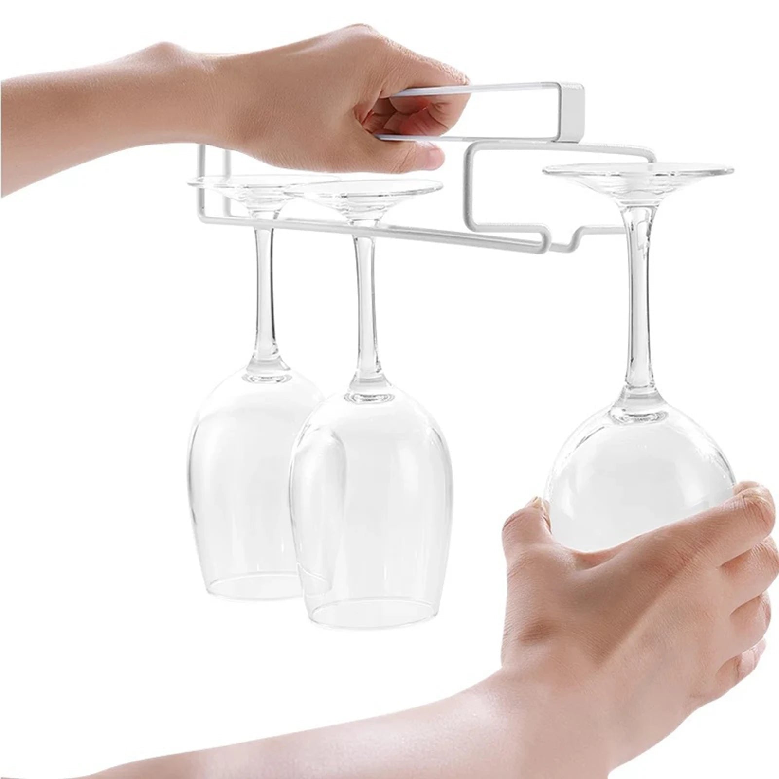 Support à verres à vin suspendu sous l'armoire de cuisine sans perçage, rangement pour verres, organiseur multifonction pour bars et restaurants - FATAONSupport à verres à vin suspendu sous l'armoire de cuisine sans perçage, rangement pour verres, organiseur multifonction pour bars et restaurantsSolutions MaisonFATAON