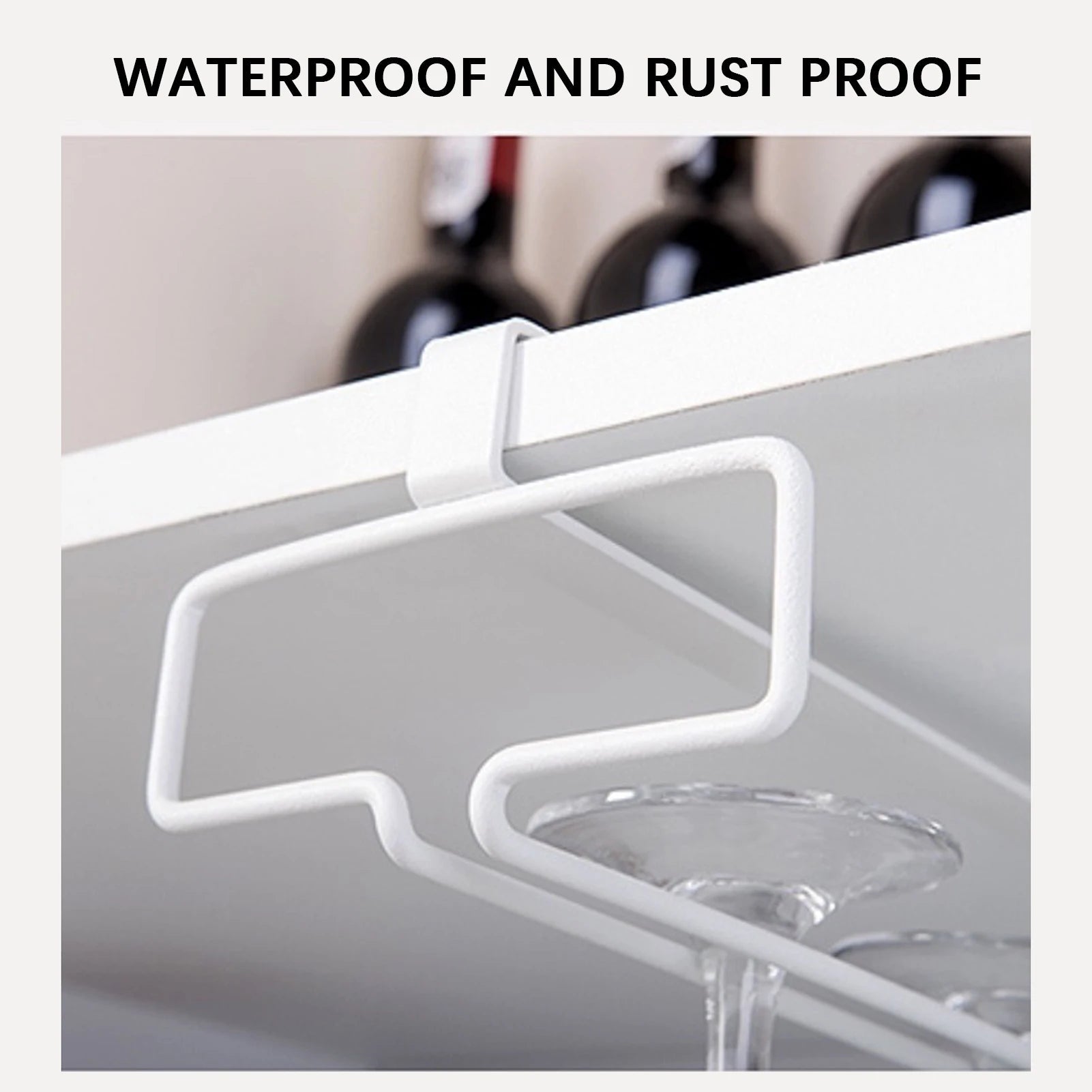 Support à verres à vin suspendu sous l'armoire de cuisine sans perçage, rangement pour verres, organiseur multifonction pour bars et restaurants - FATAONSupport à verres à vin suspendu sous l'armoire de cuisine sans perçage, rangement pour verres, organiseur multifonction pour bars et restaurantsSolutions MaisonFATAON