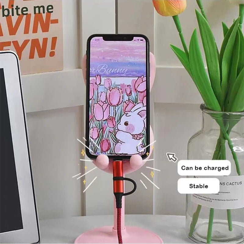 Support de téléphone portable de bureau en forme de lapin de dessin animé mignon, support de téléphone réglable pour iPhone, iPad, Samsung, smartphone, support de table - FATAONSupport de téléphone portable de bureau en forme de lapin de dessin animé mignon, support de téléphone réglable pour iPhone, iPad, Samsung, smartphone, support de tableSolutions MaisonFATAON