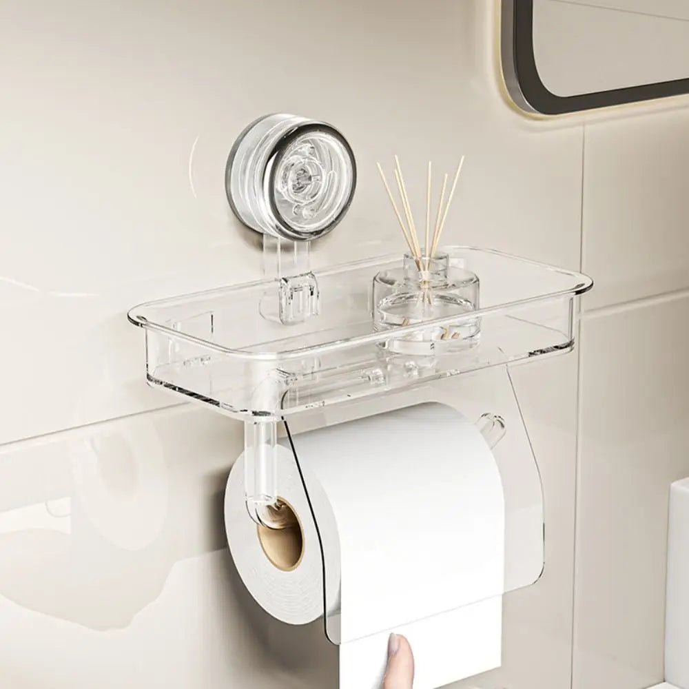 Support mural à ventouse pour mouchoirs, réutilisable, sans perçage, support de rangement pour salle de bain, en PET+ABS, stable, pour papier toilette, bureau - FATAONSupport mural à ventouse pour mouchoirs, réutilisable, sans perçage, support de rangement pour salle de bain, en PET+ABS, stable, pour papier toilette, bureauSolutions MaisonFATAON