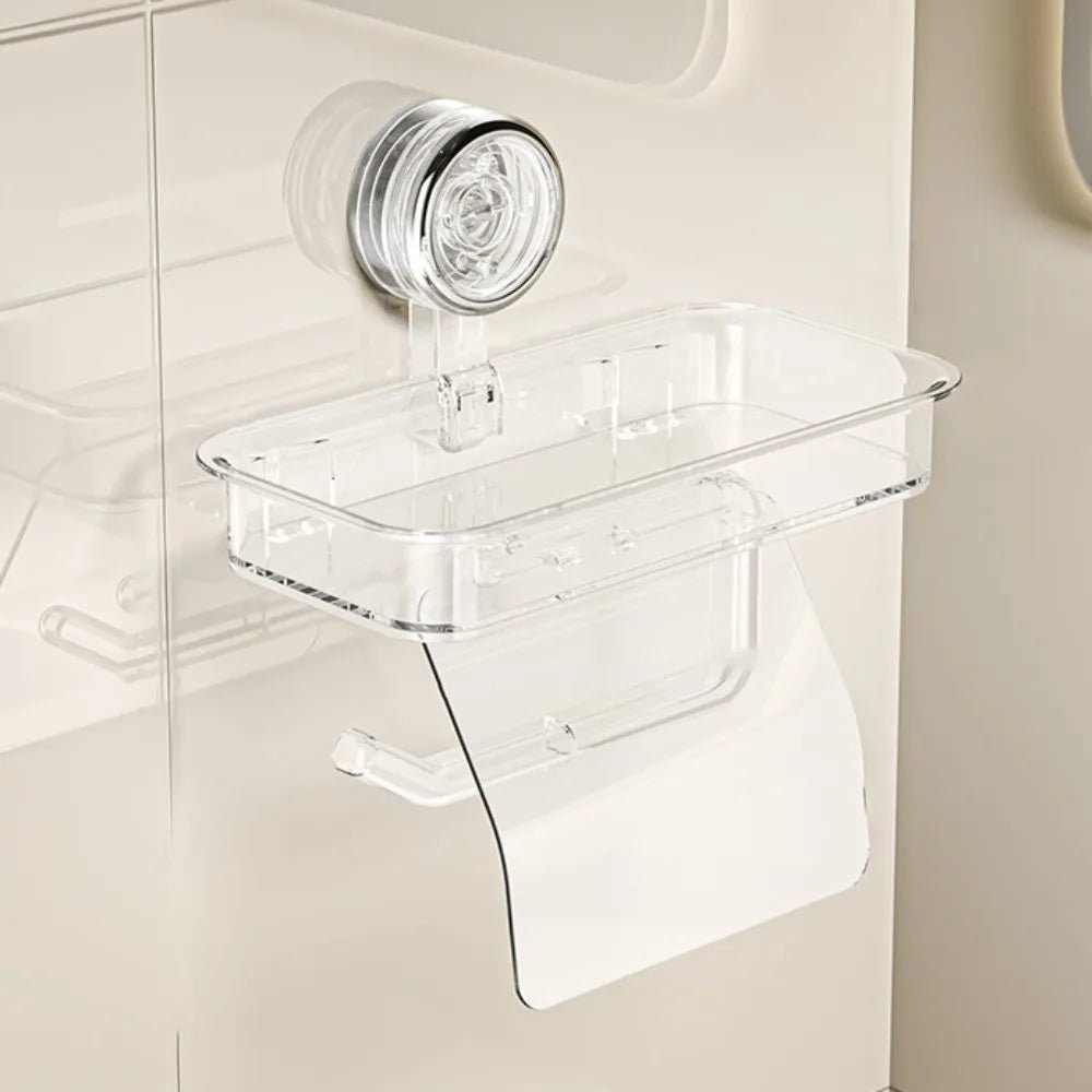 Support mural à ventouse pour mouchoirs, réutilisable, sans perçage, support de rangement pour salle de bain, en PET+ABS, stable, pour papier toilette, bureau - FATAONSupport mural à ventouse pour mouchoirs, réutilisable, sans perçage, support de rangement pour salle de bain, en PET+ABS, stable, pour papier toilette, bureauSolutions MaisonFATAON