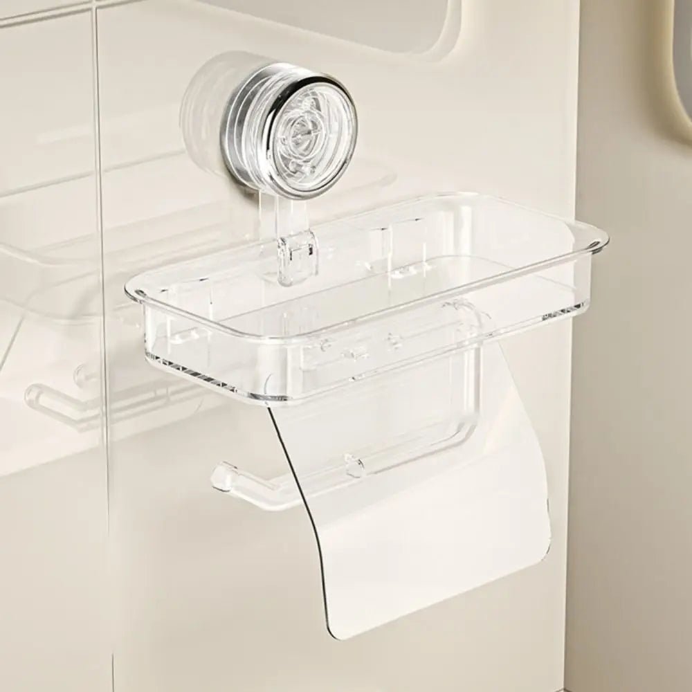 Support mural à ventouse pour mouchoirs, réutilisable, sans perçage, support de rangement pour salle de bain, en PET+ABS, stable, pour papier toilette, bureau - FATAONSupport mural à ventouse pour mouchoirs, réutilisable, sans perçage, support de rangement pour salle de bain, en PET+ABS, stable, pour papier toilette, bureauSolutions MaisonFATAON